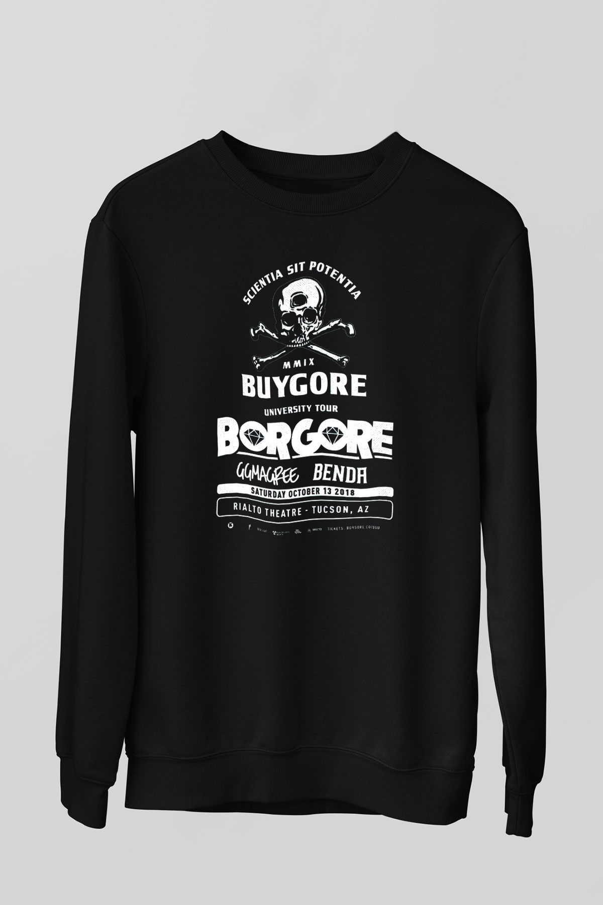 Borgore Siyah Unisex Sweatshirt