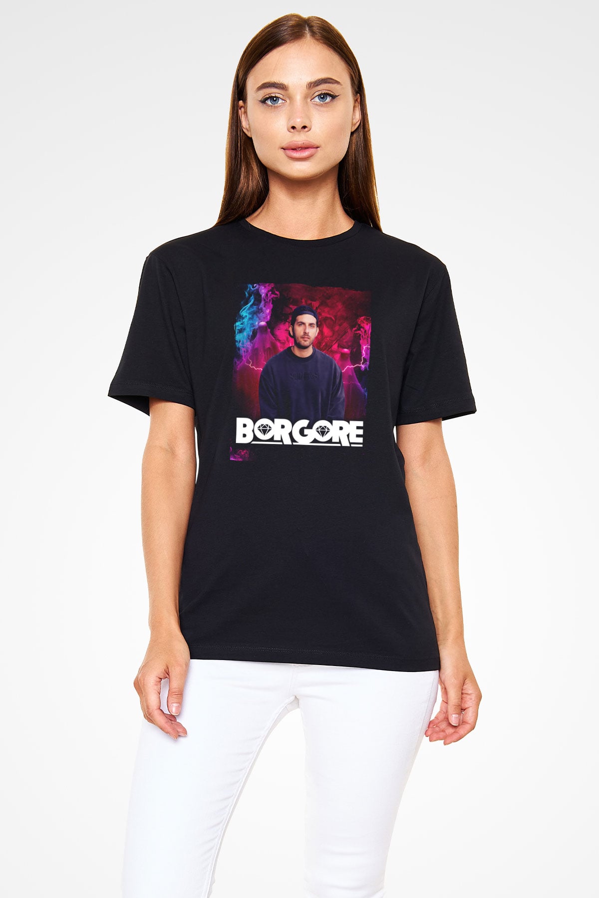 Borgore Siyah Unisex Tişört T-Shirt - TişörtFabrikası