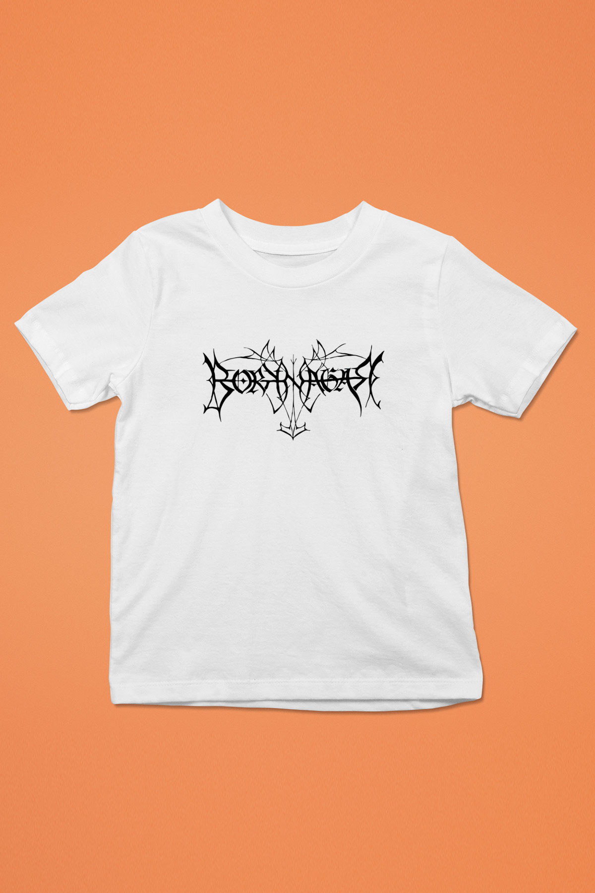 Borknagar Baskılı Beyaz Unisex Beyaz Çocuk Tişört - Tshirt
