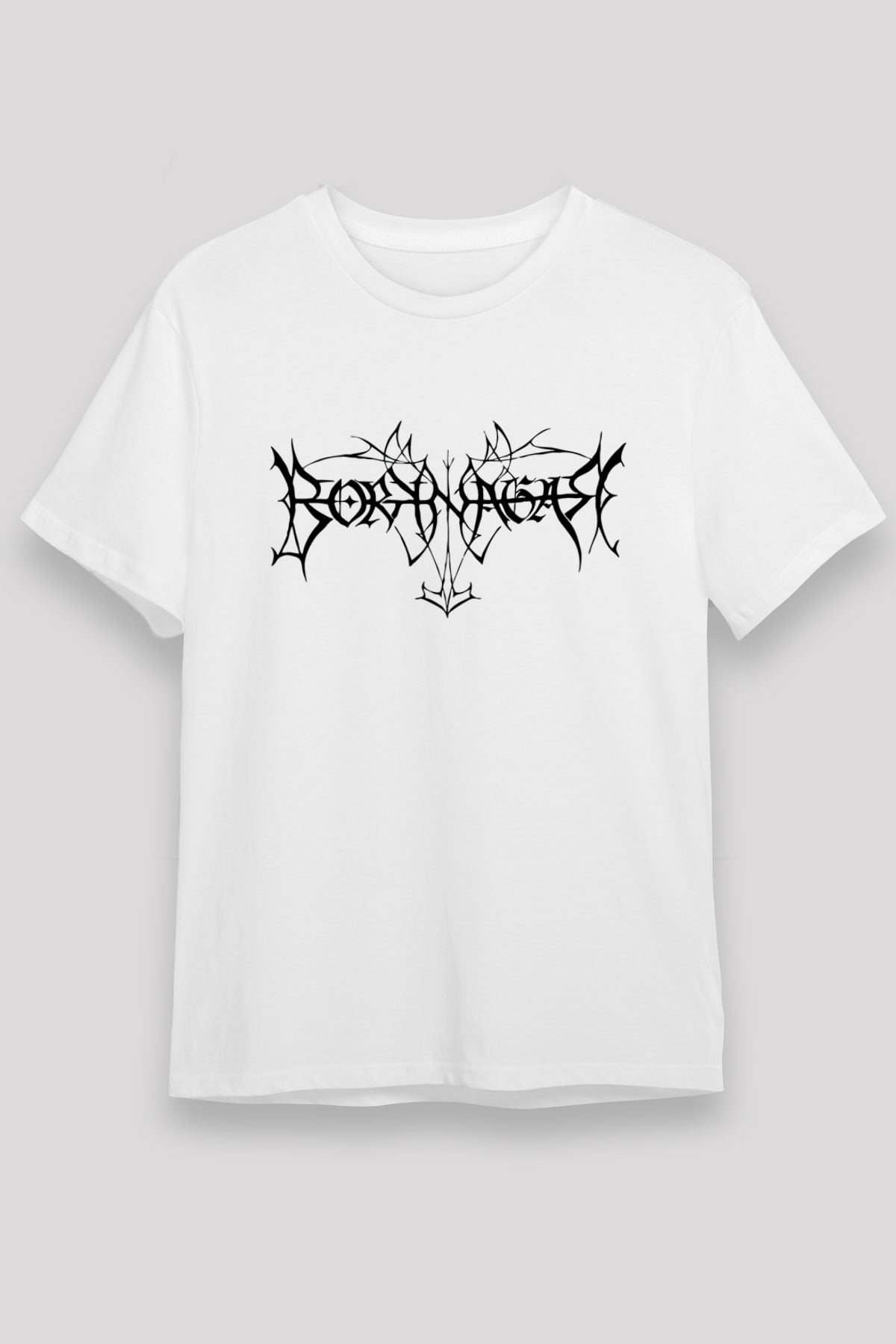 Borknagar Baskılı Unisex Beyaz Tişört - Tshirt