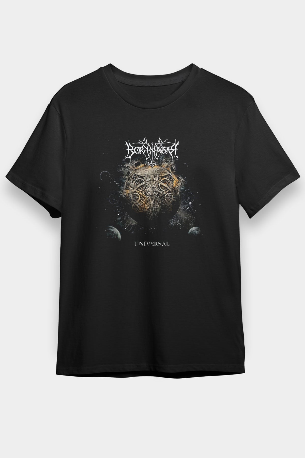 Borknagar Baskılı Unisex Siyah Tişört - Tshirt