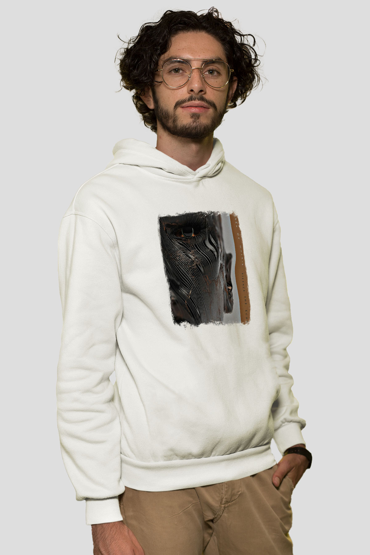 Born Of Osiris Baskılı Unisex Beyaz Hoodie