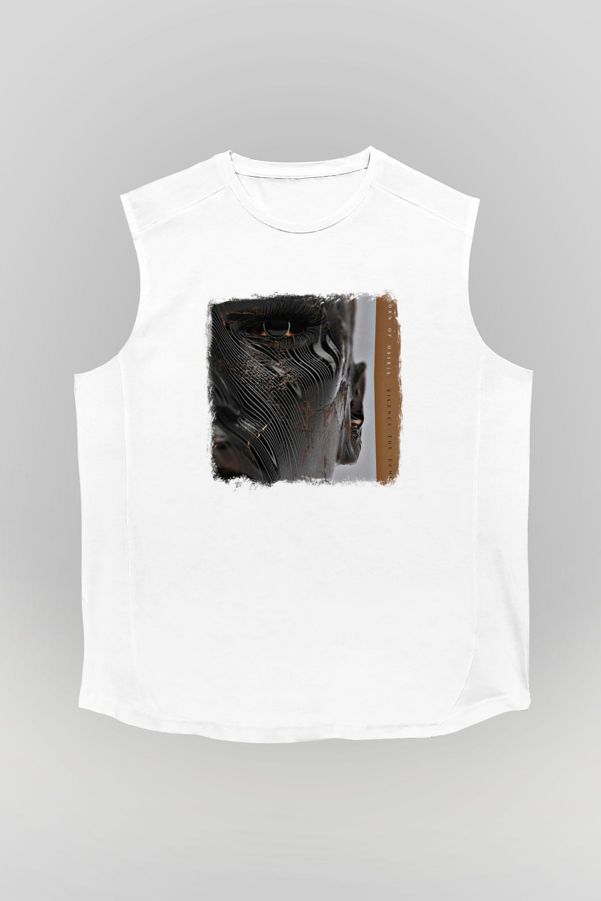 Born Of Osiris Baskılı Unisex Beyaz Kolsuz Tişört