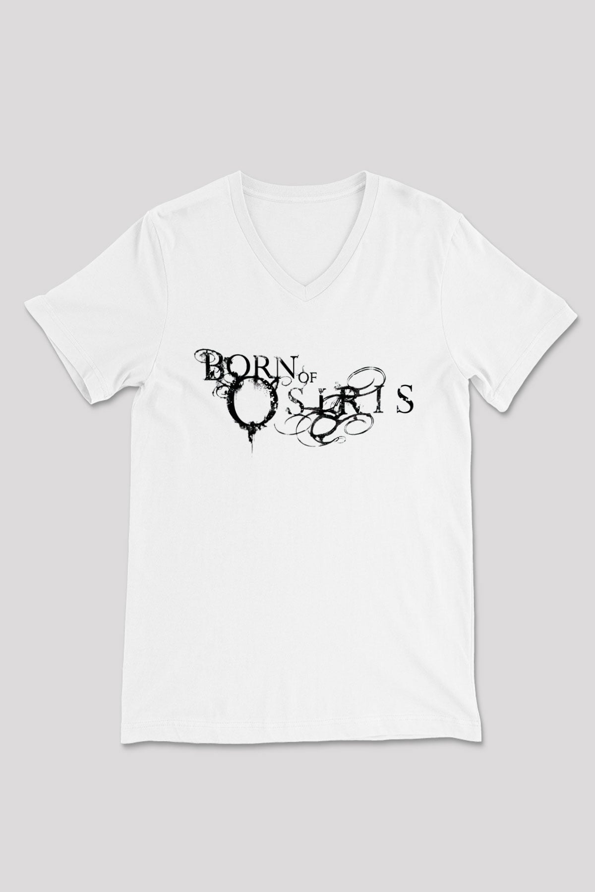 Born Of Osiris Beyaz Unisex V Yaka Tişört T-Shirt