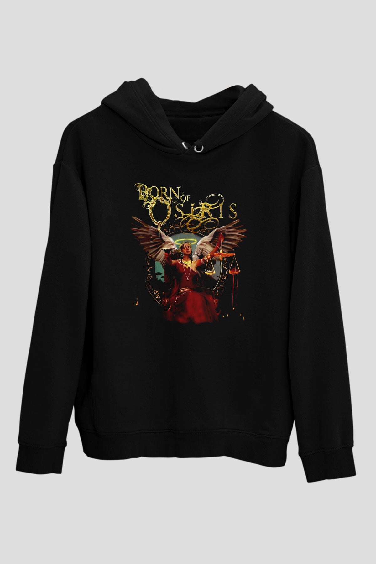 Born Of Osiris Siyah Unisex Kapüşonlu Sweatshirt