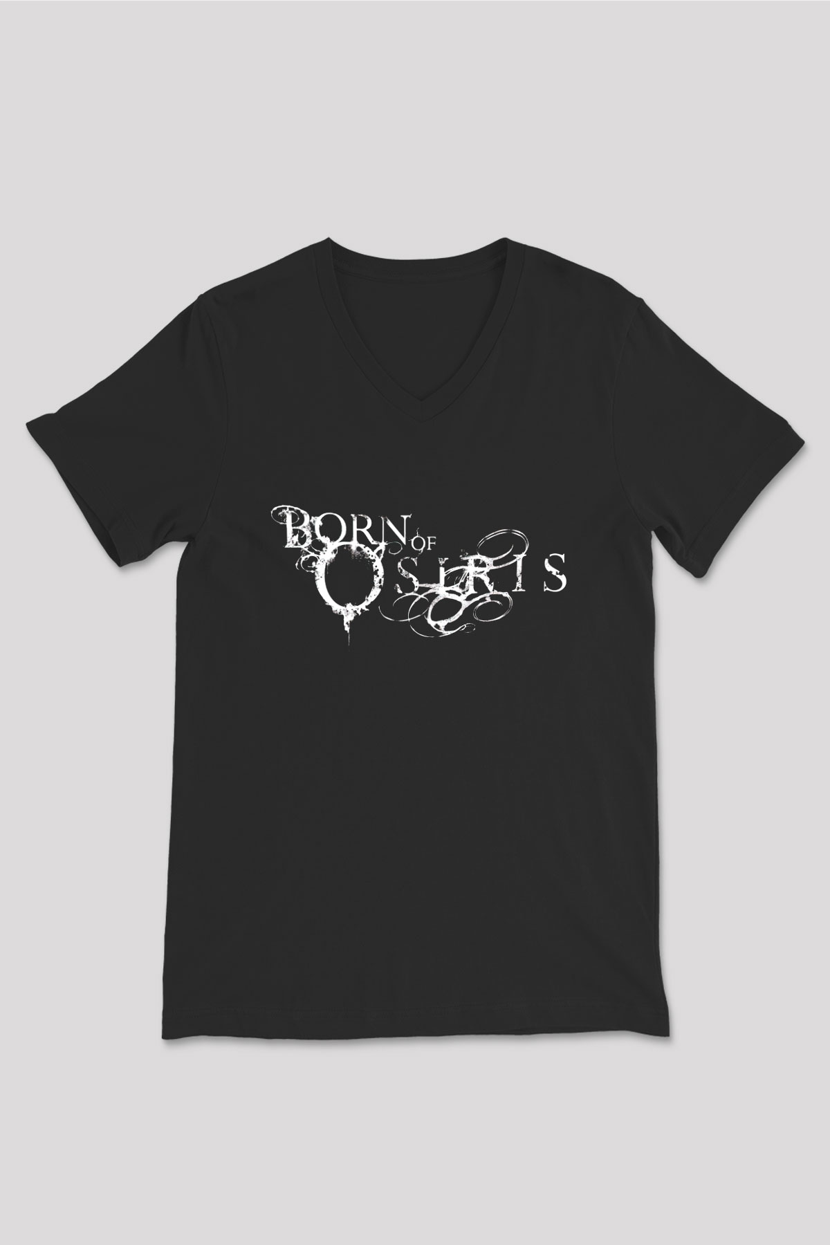Born Of Osiris Siyah Unisex V Yaka Tişört T-Shirt