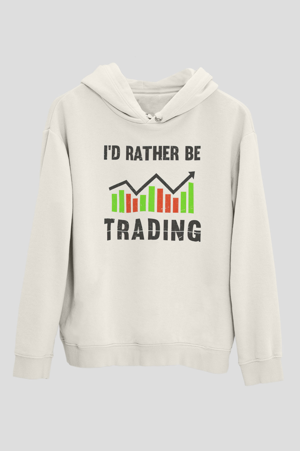Borsacı Beyaz Unisex Kapüşonlu Sweatshirt