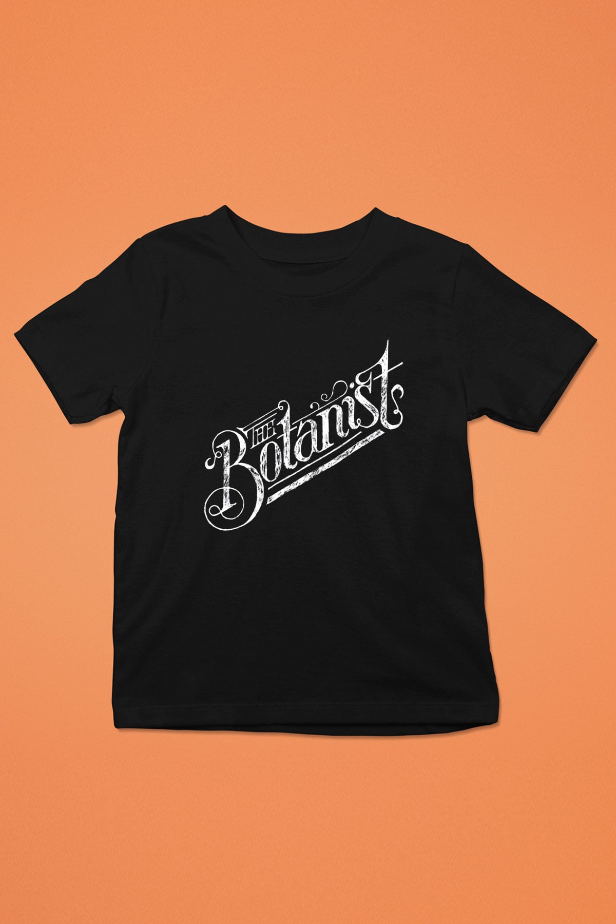 Botanikçi Baskılı Siyah Unisex Çocuk Tişört