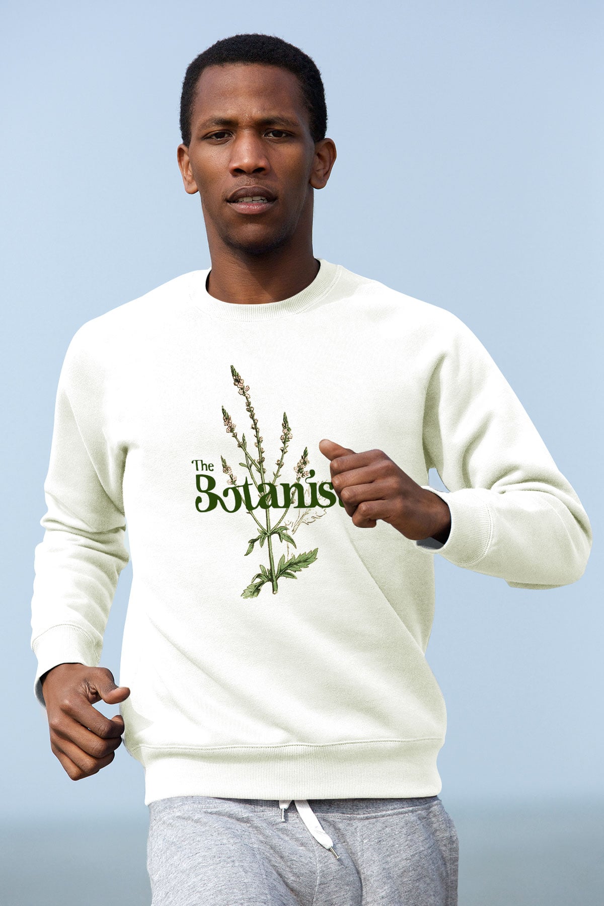Botanikçi Beyaz Unisex Sweatshirt