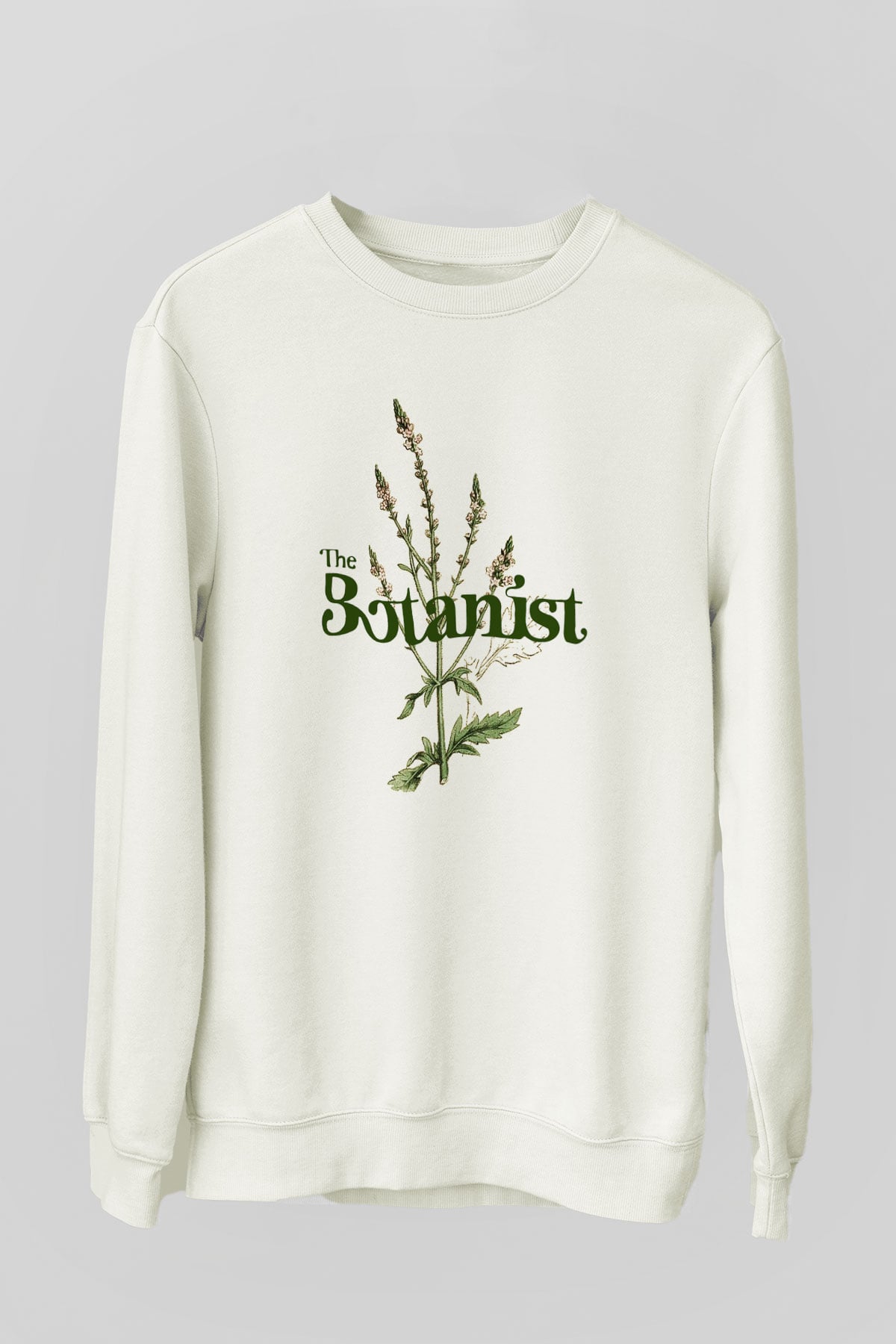 Botanikçi Beyaz Unisex Sweatshirt
