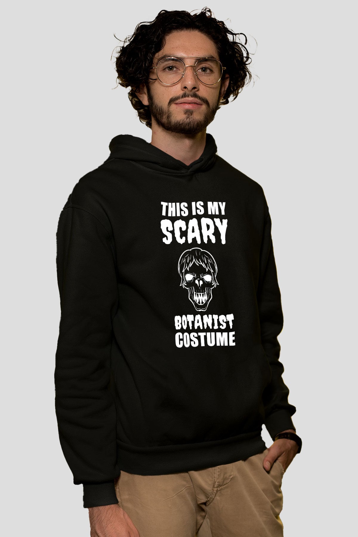 Botanikçi Siyah Unisex Kapüşonlu Sweatshirt