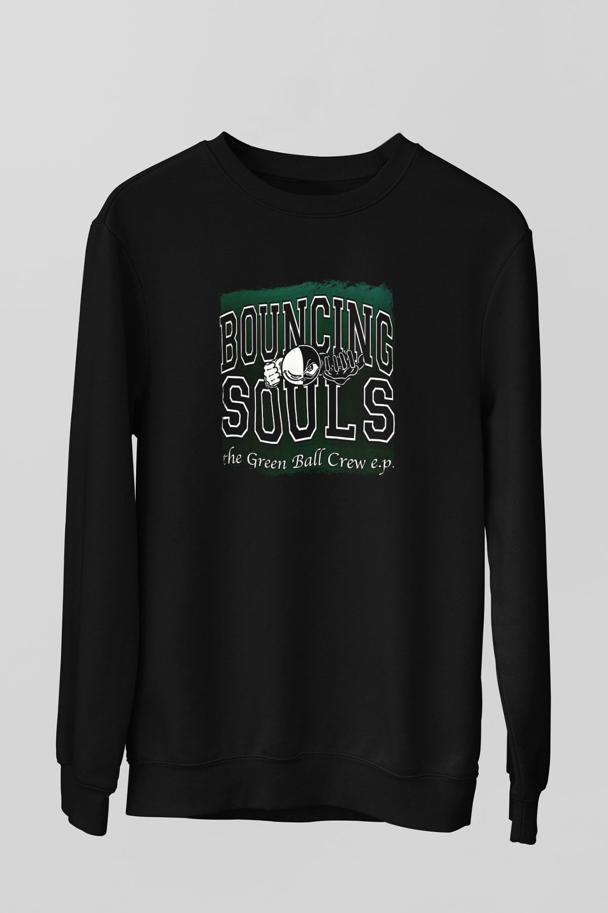 Bouncing Souls Baskılı Unisex Siyah Sweatshirt