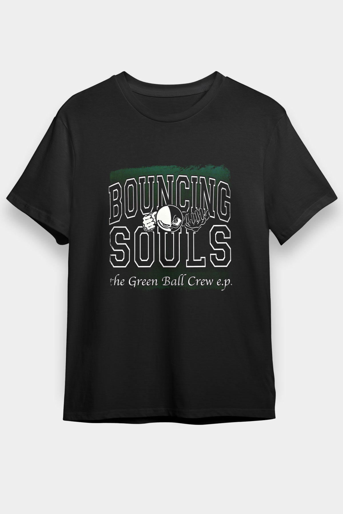 Bouncing Souls Baskılı Unisex Siyah Tişört