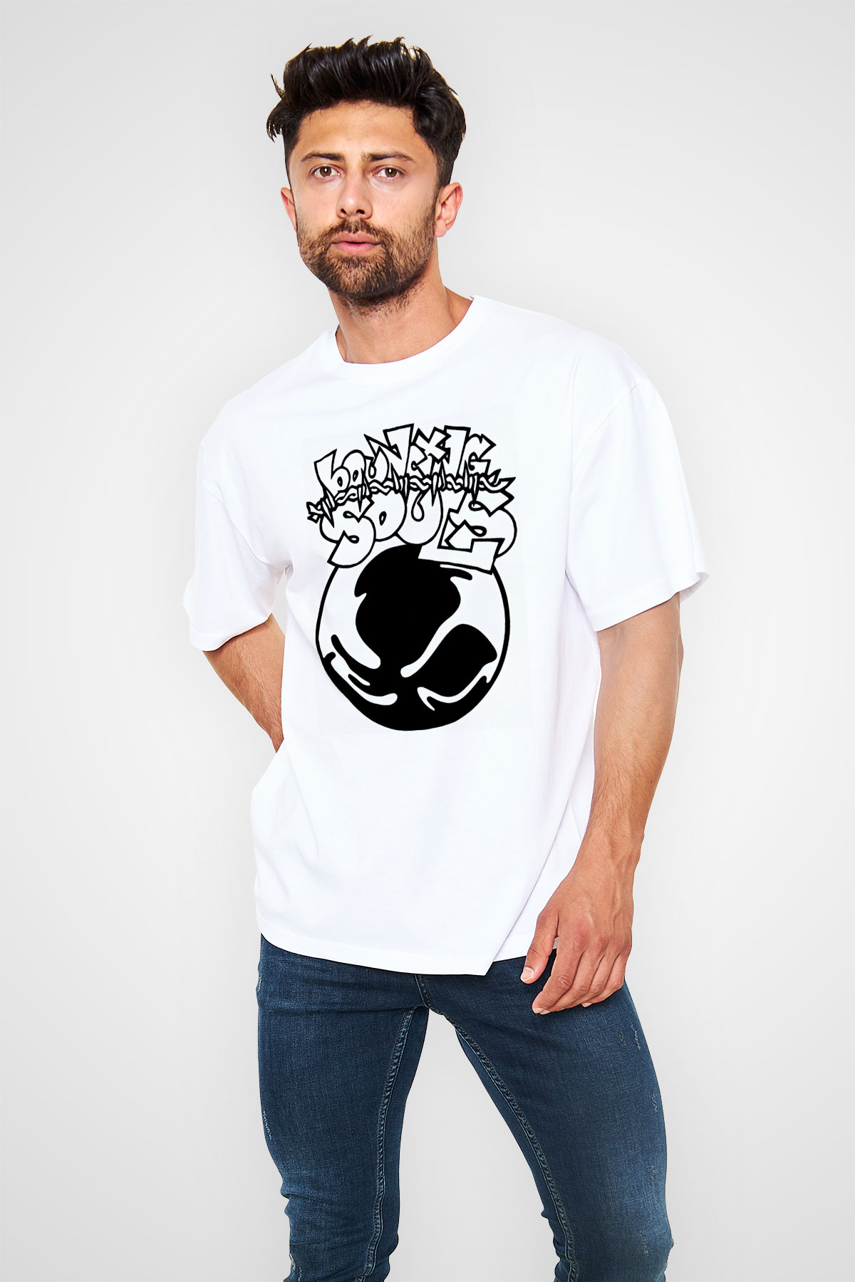 Bouncing Souls Beyaz Unisex Tişört T-Shirt - TişörtFabrikası