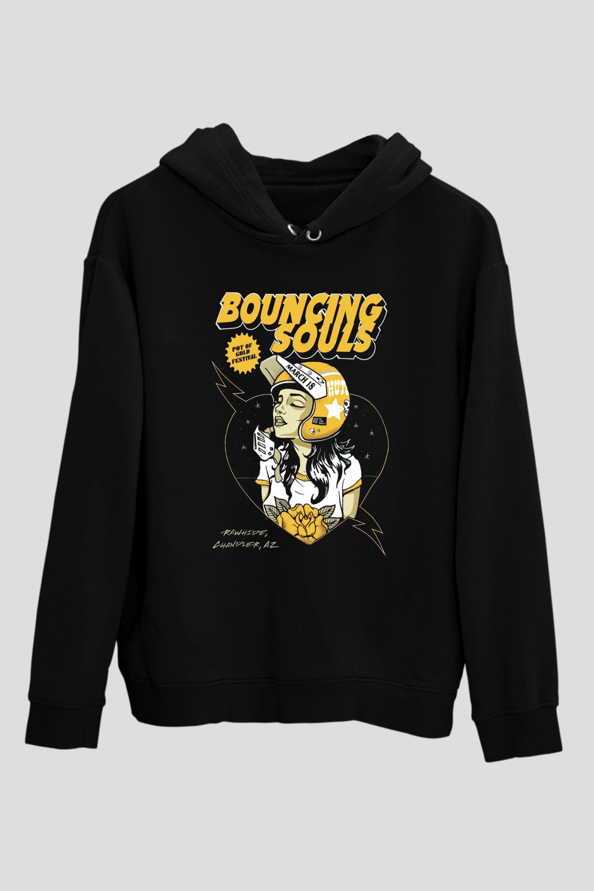 Bouncing Souls Siyah Unisex Hoodie