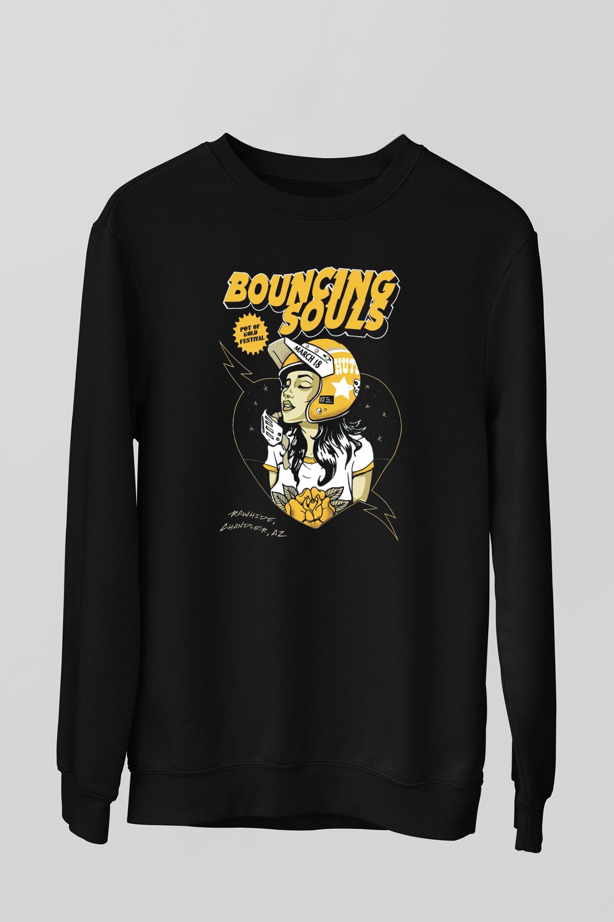 Bouncing Souls Siyah Unisex Sweatshirt