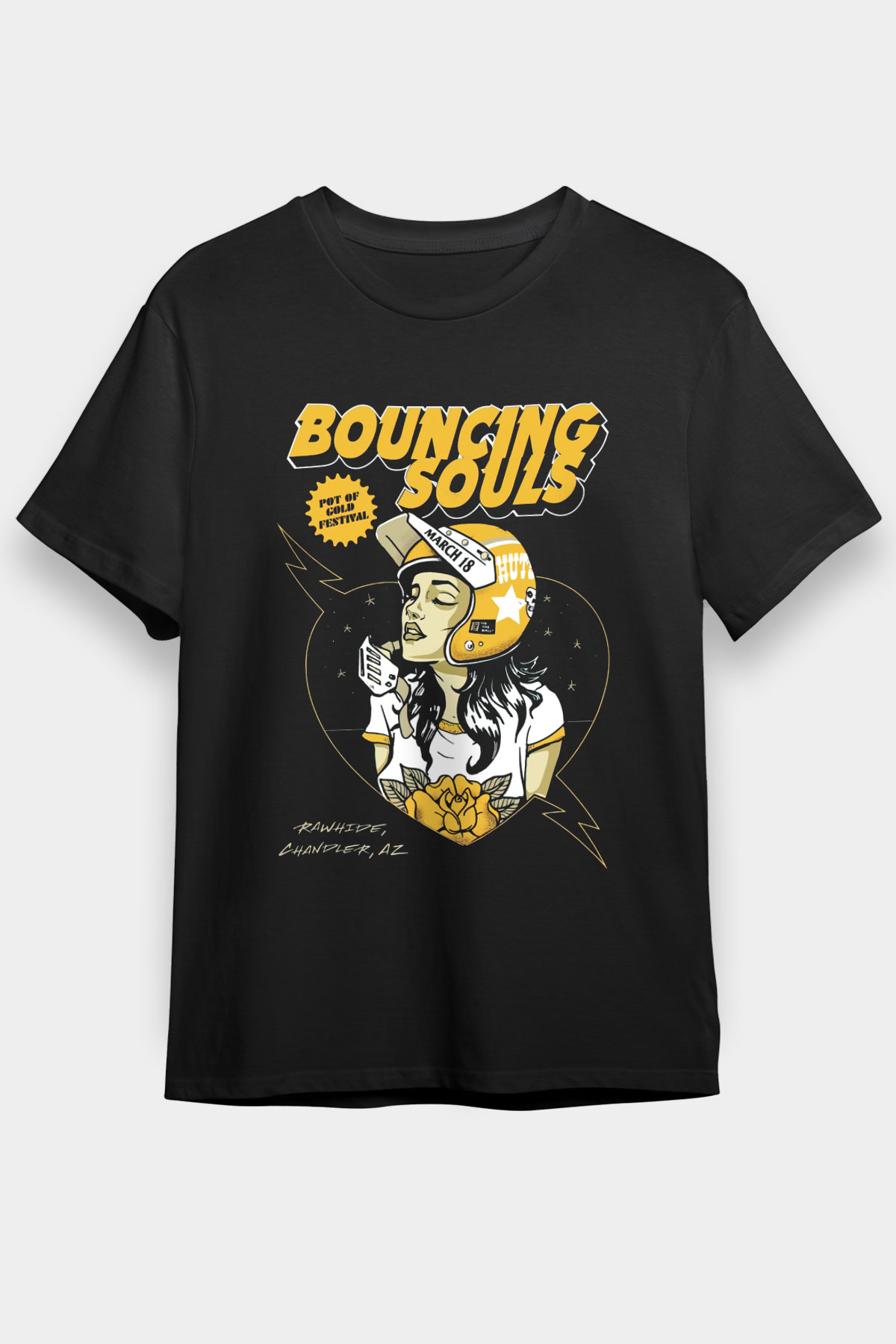 Bouncing Souls Siyah Unisex Tişört T-Shirt - TişörtFabrikası