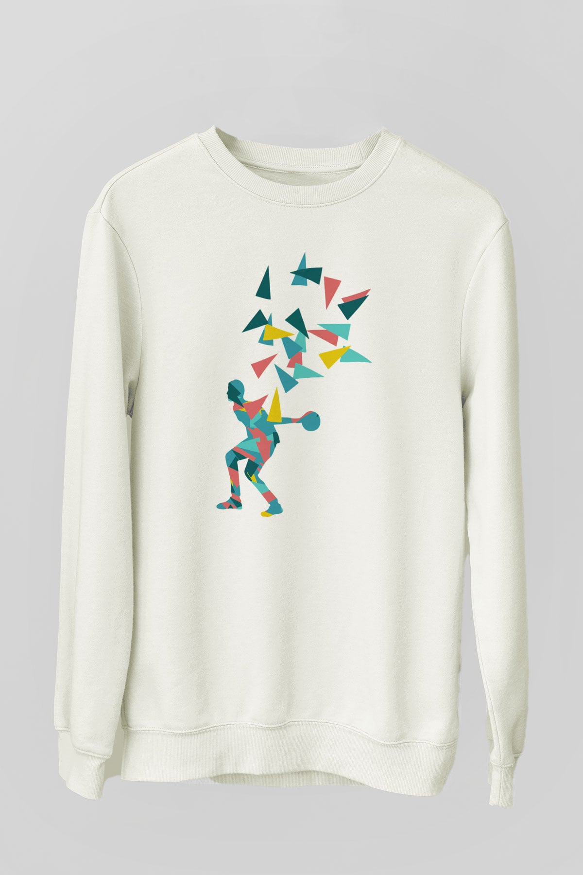Bovling Beyaz Unisex Sweatshirt