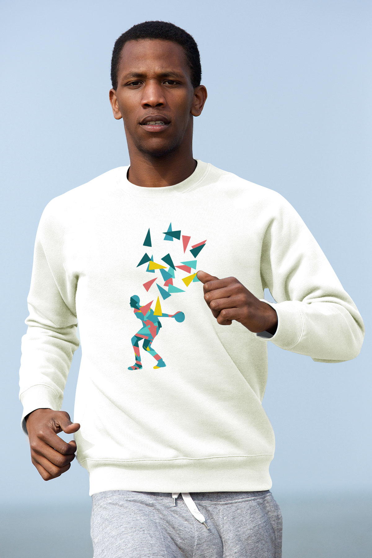 Bovling Beyaz Unisex Sweatshirt