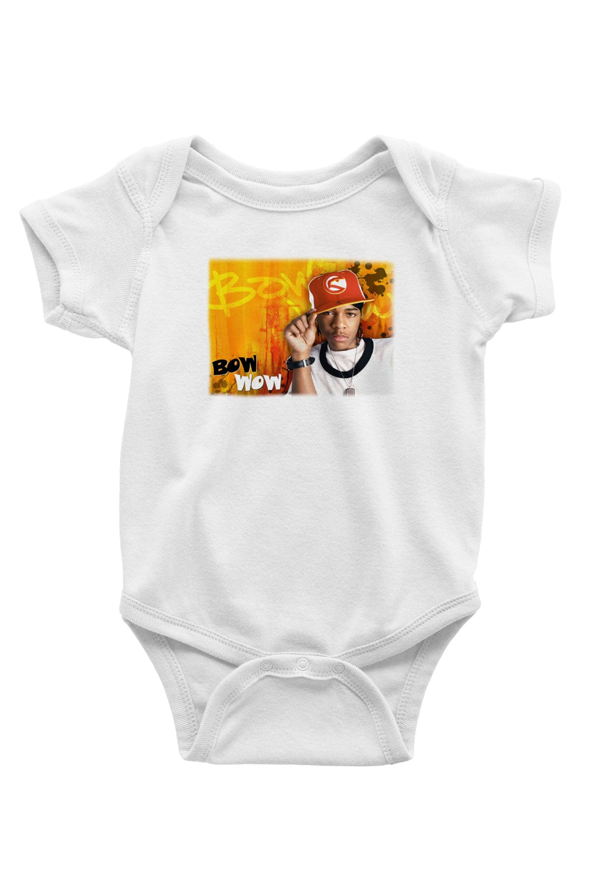 Bow Wow Baskılı Beyaz Unisex Bebek Body - Zıbın