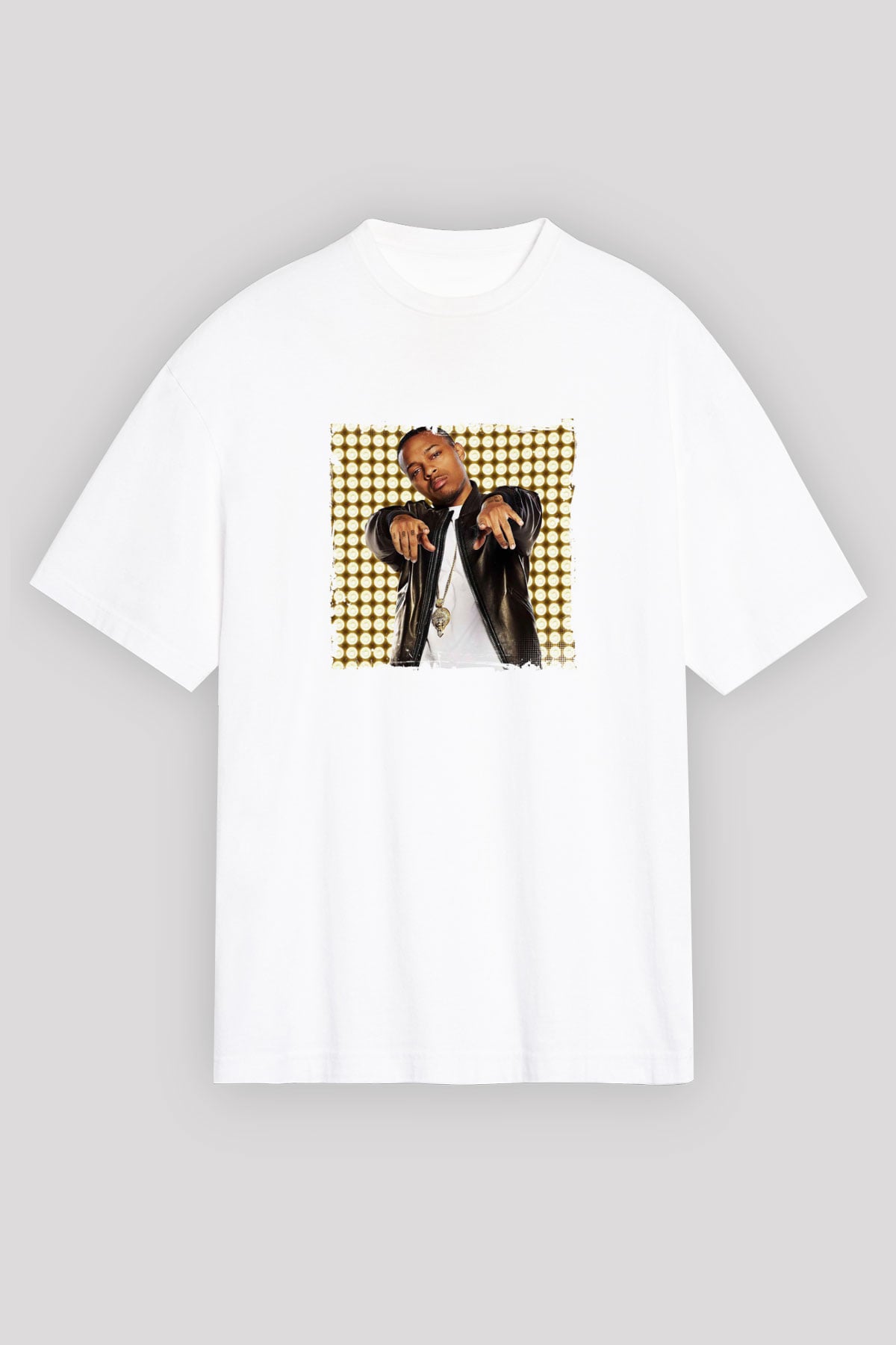 Bow Wow Baskılı Unisex Beyaz Tişört