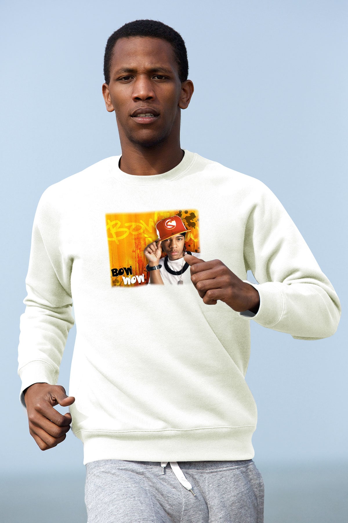 Bow Wow Beyaz Unisex Sweatshirt
