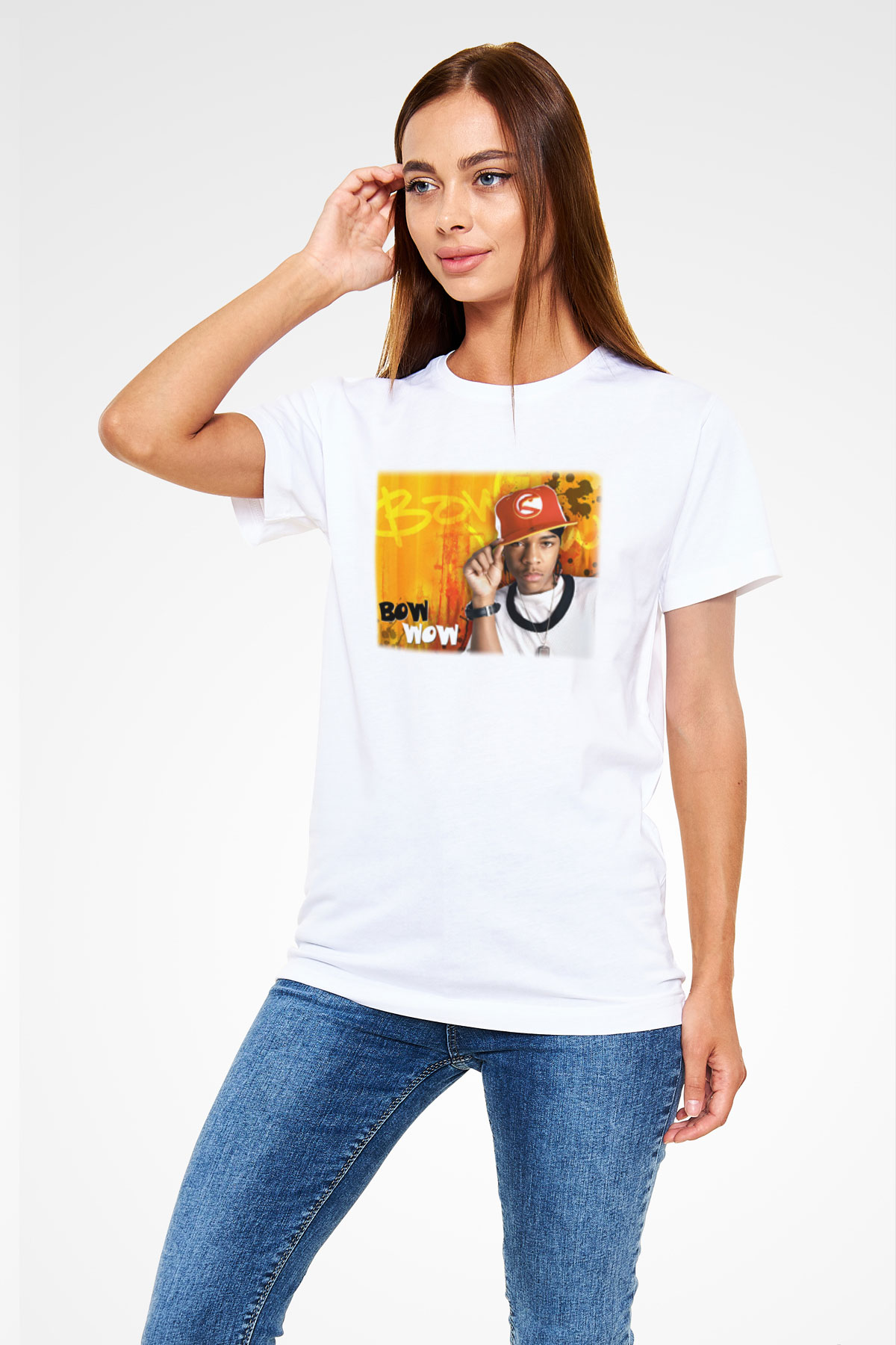 Bow Wow Beyaz Unisex Tişört T-Shirt - TişörtFabrikası