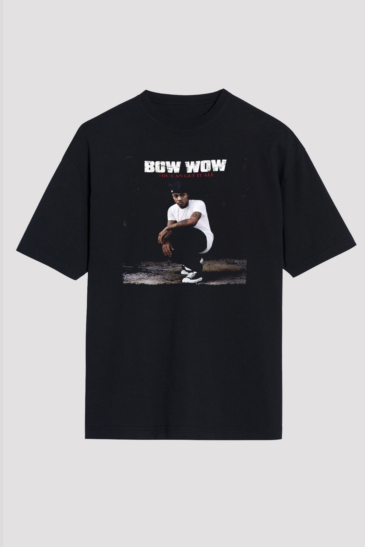 Bow Wow Siyah Unisex Tişört T-Shirt - TişörtFabrikası