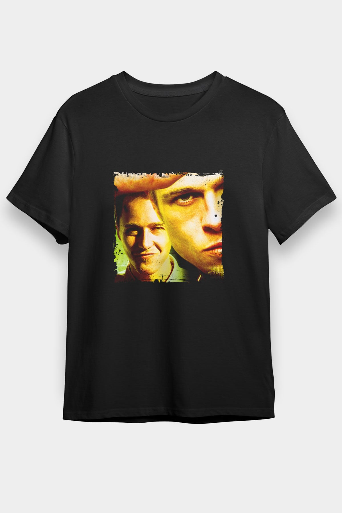 Brad Pitt Baskılı Unisex Siyah Tişört