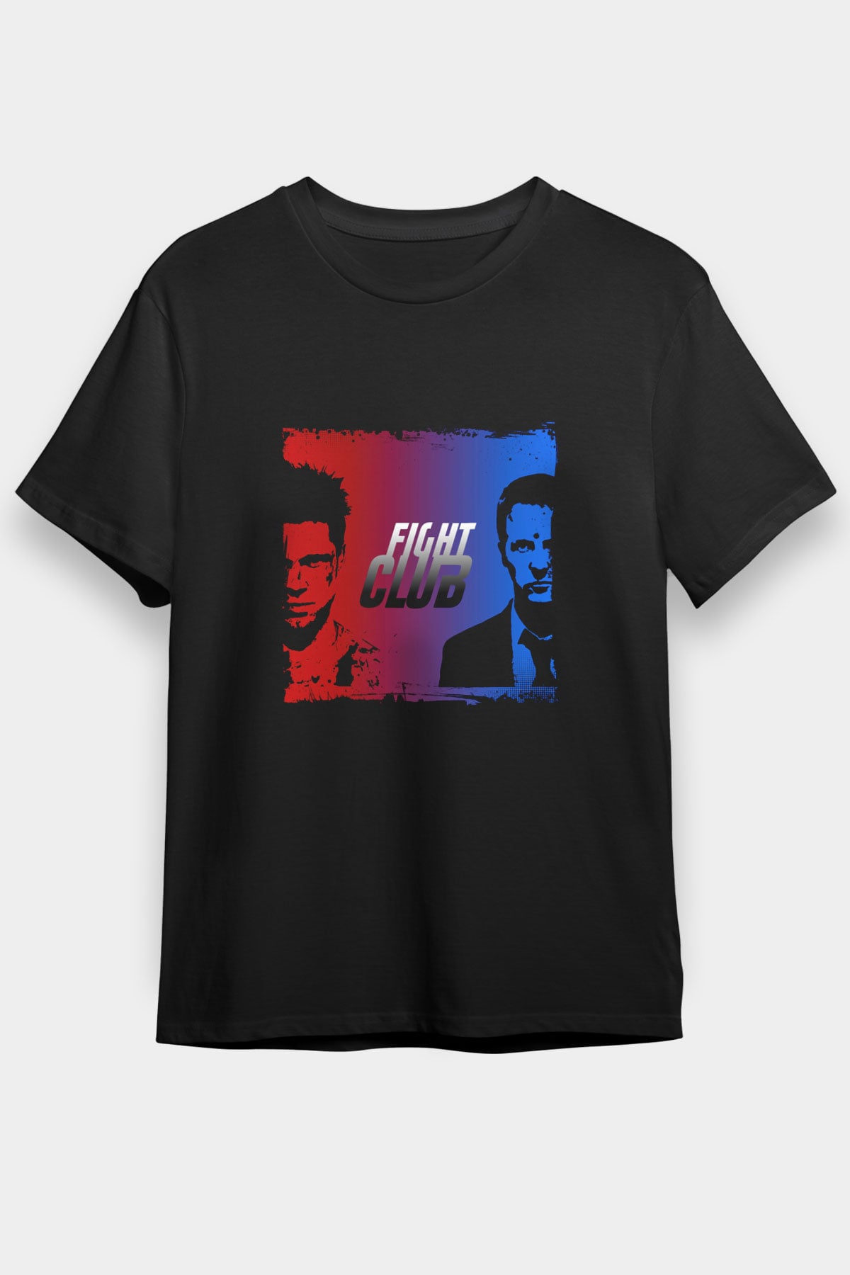 Brad Pitt Baskılı Unisex Siyah Tişört