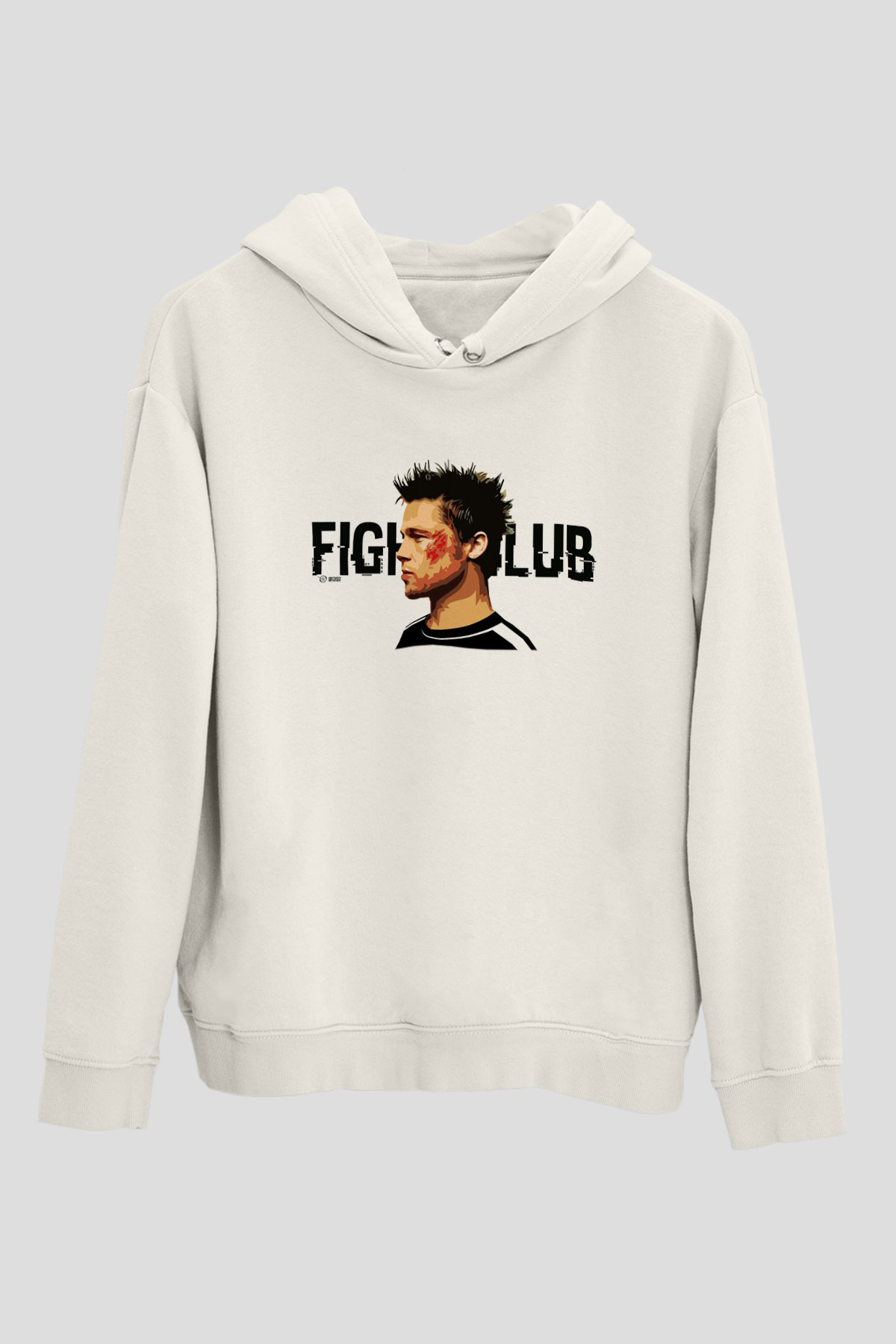 Brad Pitt Beyaz Unisex Kapşonlu Sweatshirt