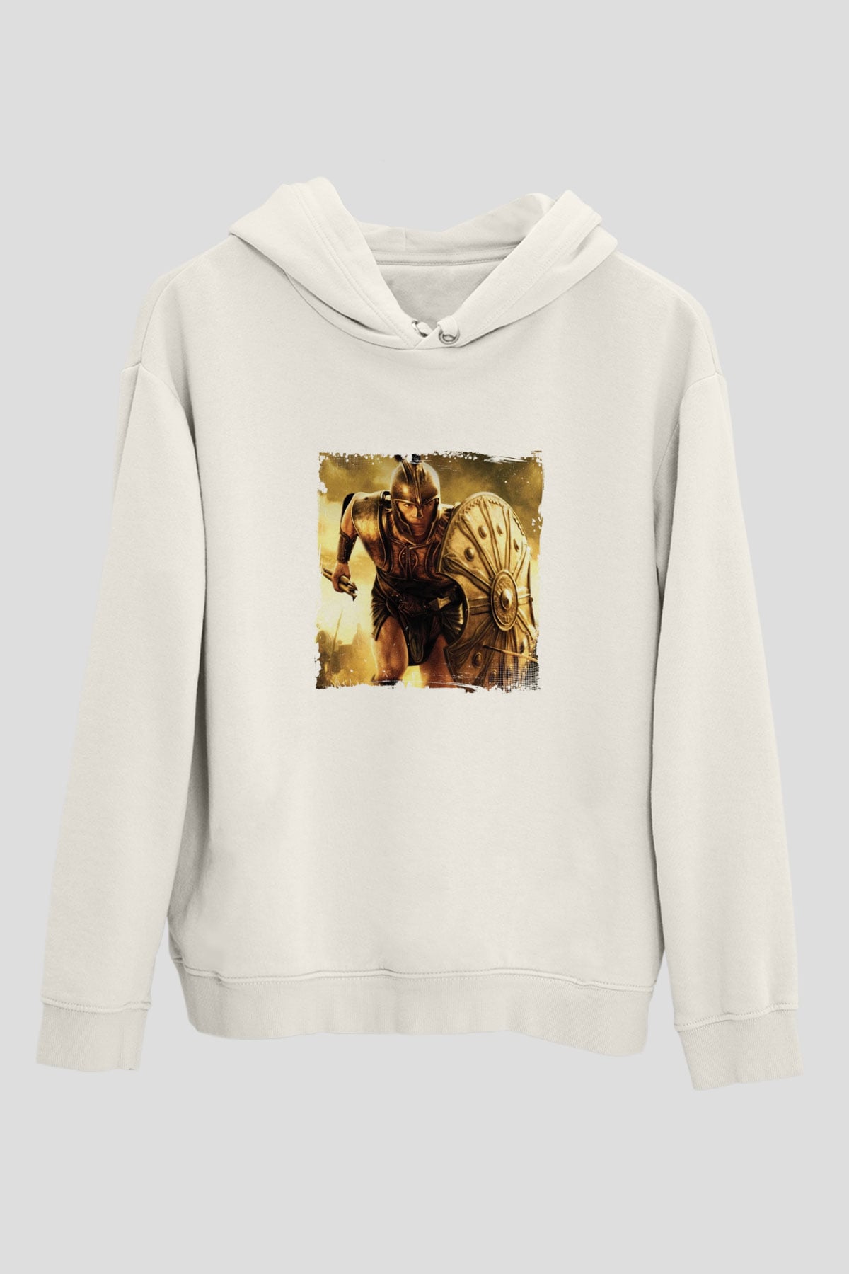 Brad Pitt Unisex Baskılı Beyaz Kapüşonlu Sweatshirt