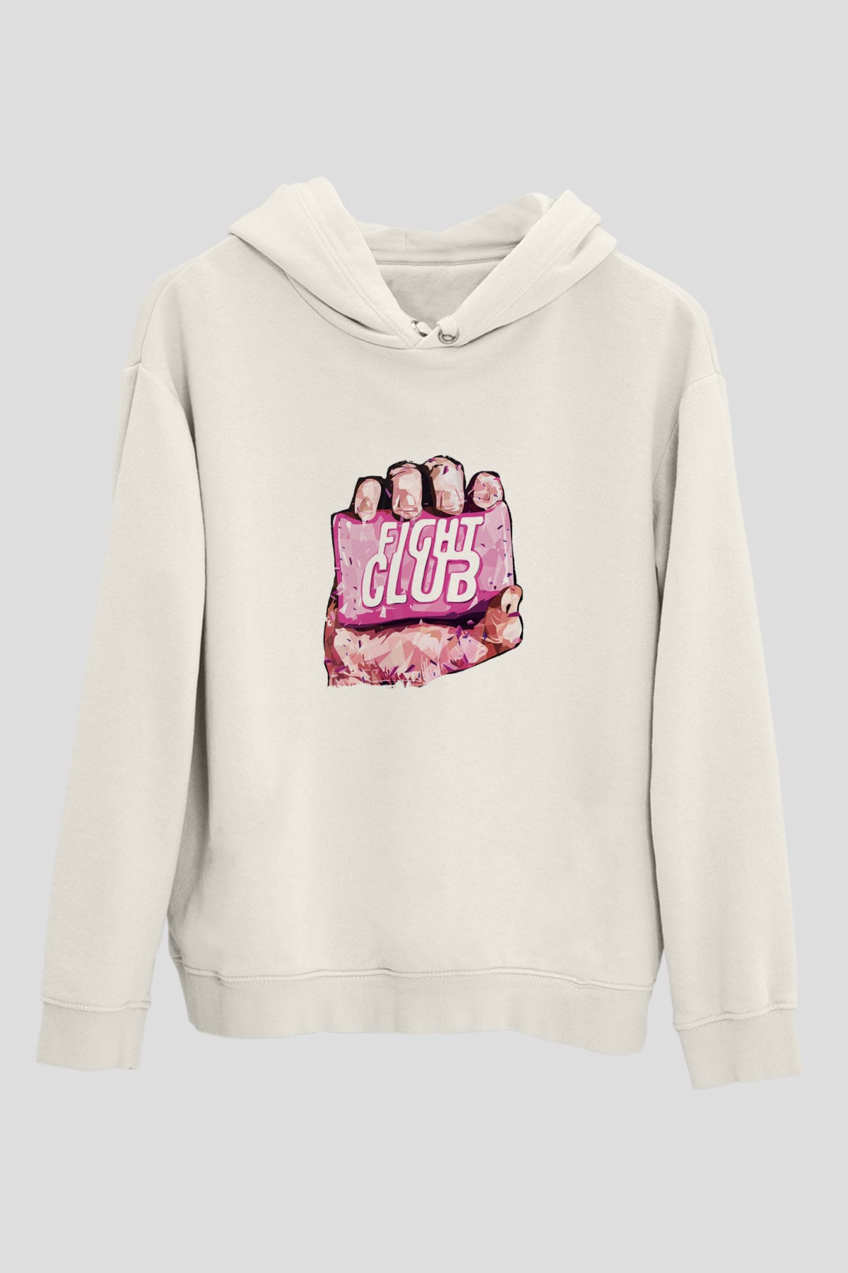 Brad Pitt Unisex Baskılı Beyaz Kapüşonlu Sweatshirt