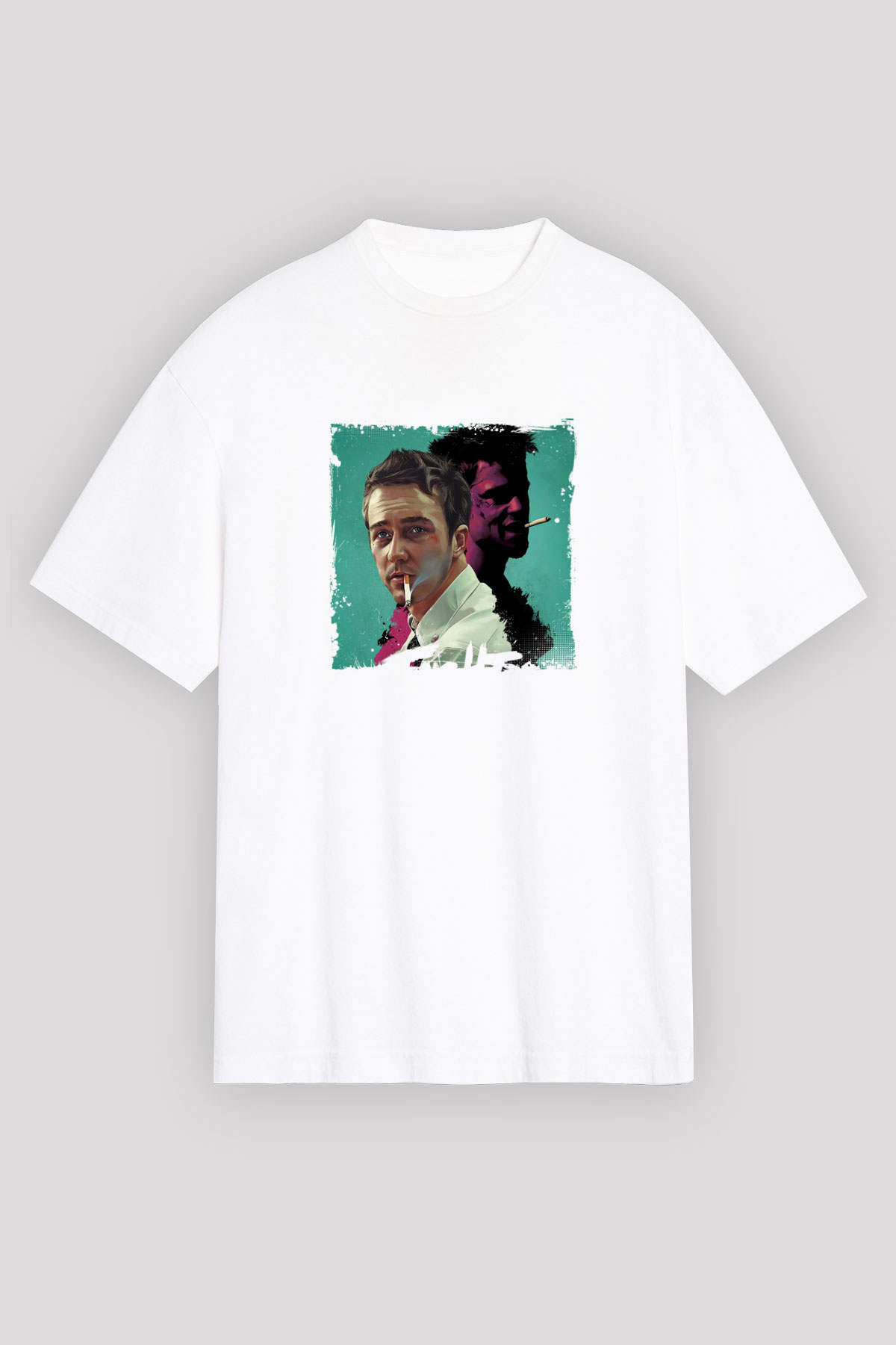 Brad Pitt Unisex Baskılı Beyaz Tişört