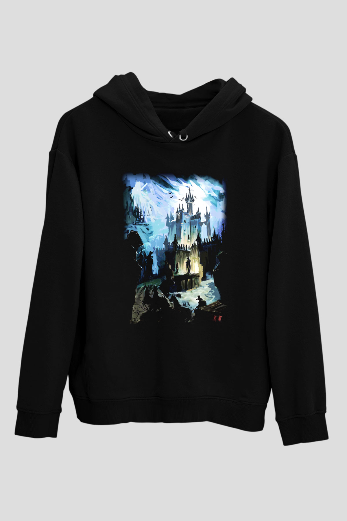 Bran Kalesi Siyah Unisex Hoodie