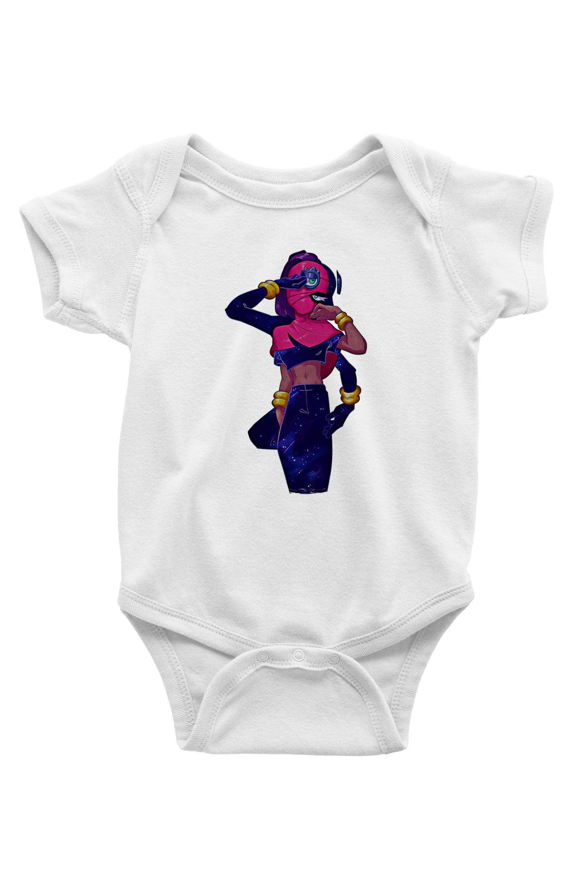 Brawl Stars Baskılı Beyaz Unisex Bebek Body - Zıbın