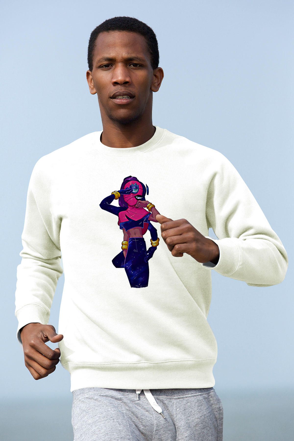 Brawl Stars Baskılı Beyaz Unisex Sweatshirt
