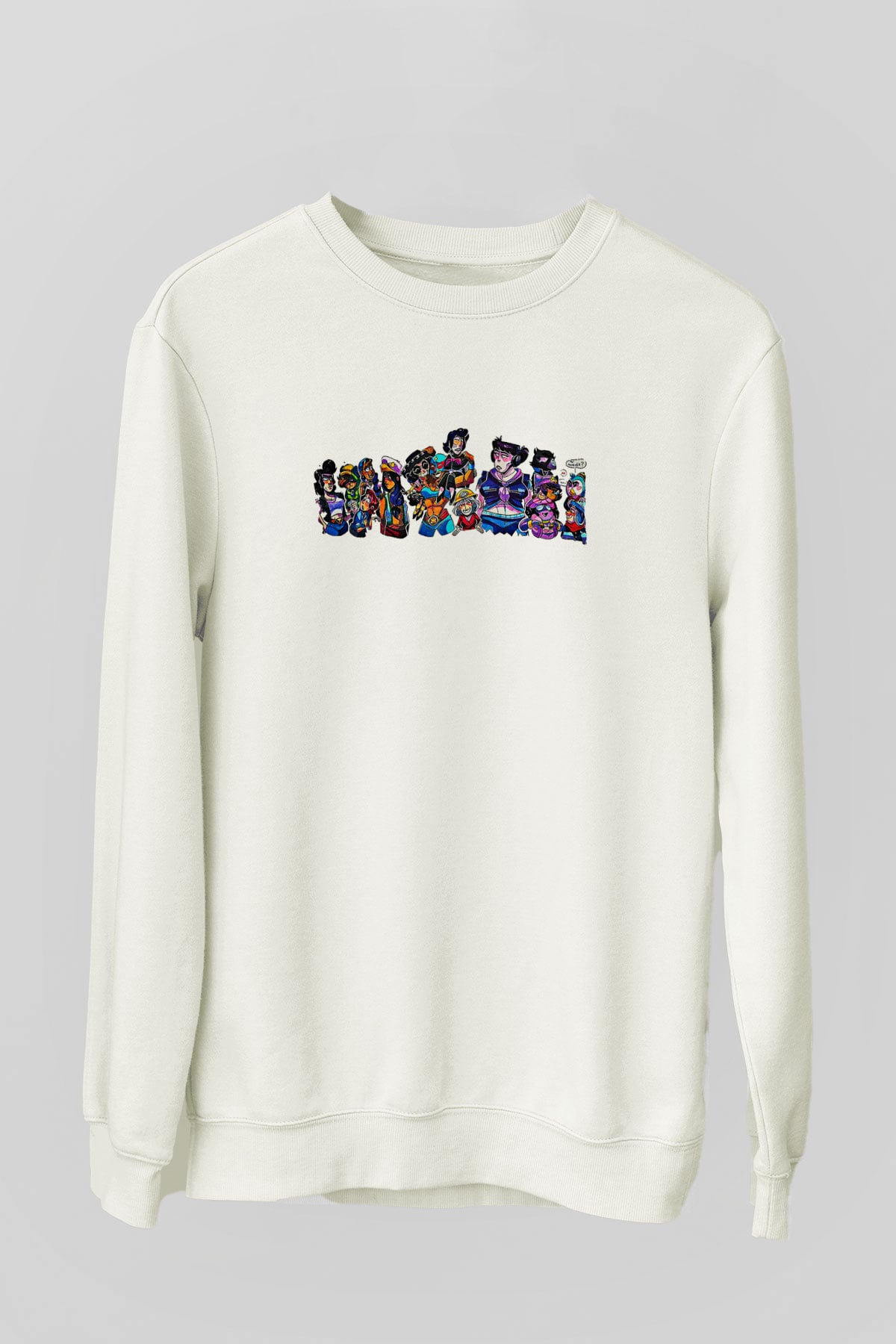 Brawl Stars Baskılı Beyaz Unisex Sweatshirt