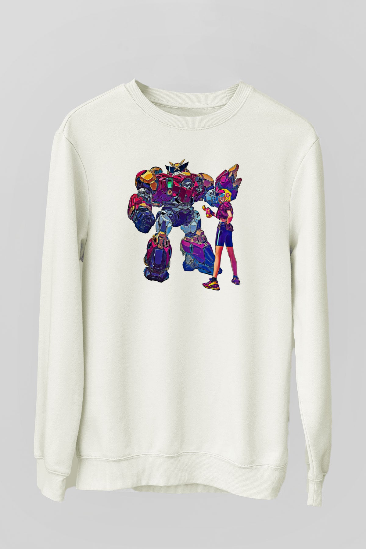 Brawl Stars Baskılı Beyaz Unisex Sweatshirt