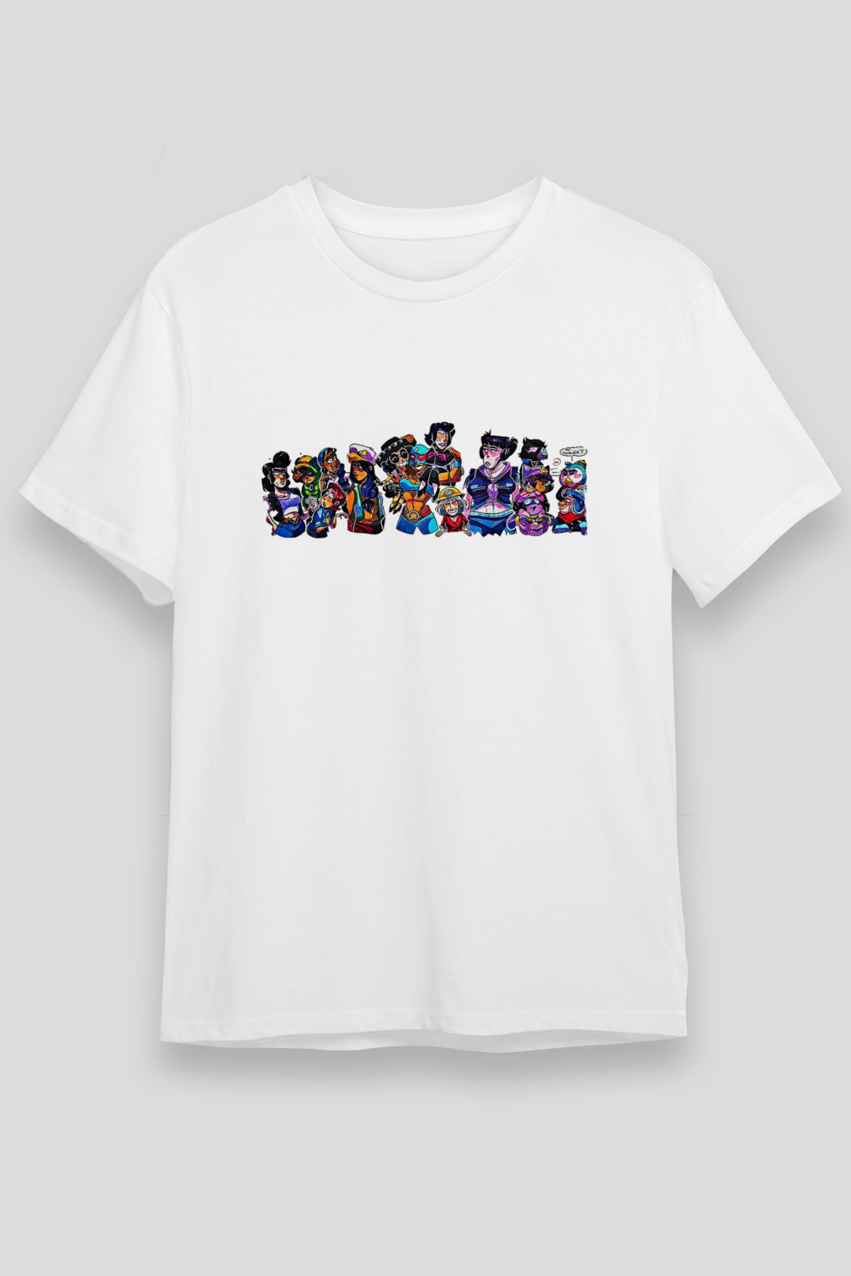 Brawl Stars Baskılı Unisex Beyaz Tişört - Tshirt