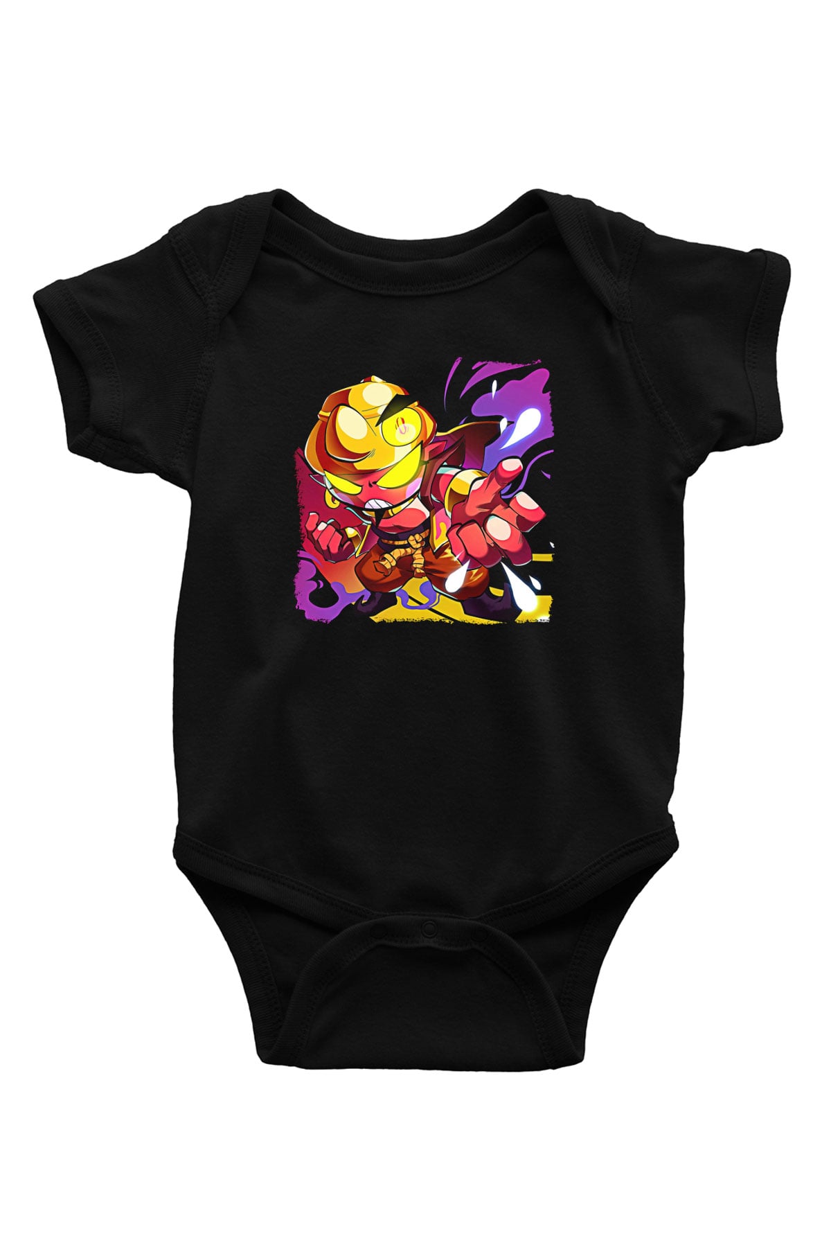 Brawl Stars Baskılı Unisex Siyah Bebek Body - Zıbın