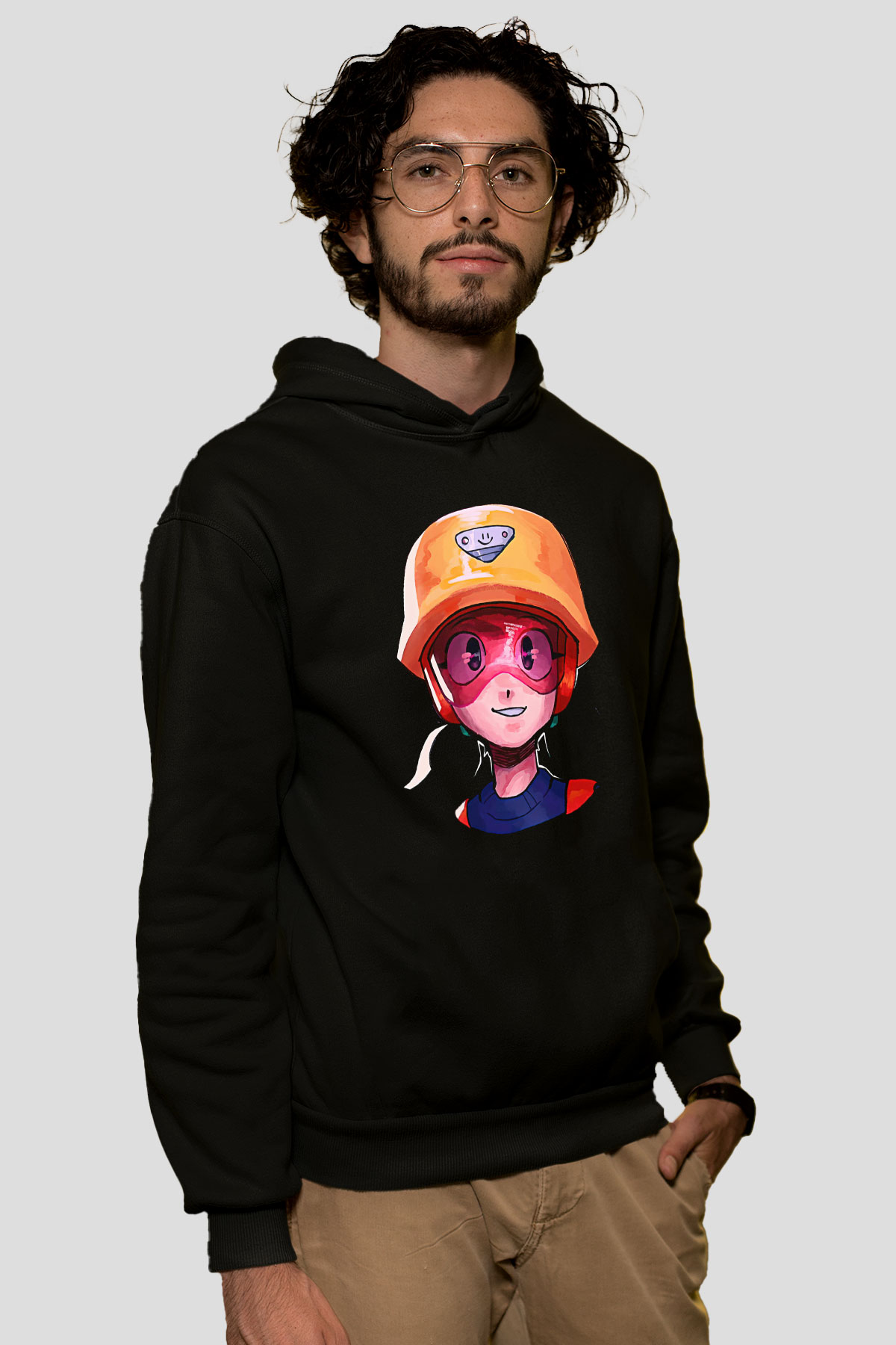 Brawl Stars Baskılı Unisex Siyah Kapüşonlu Sweatshirt