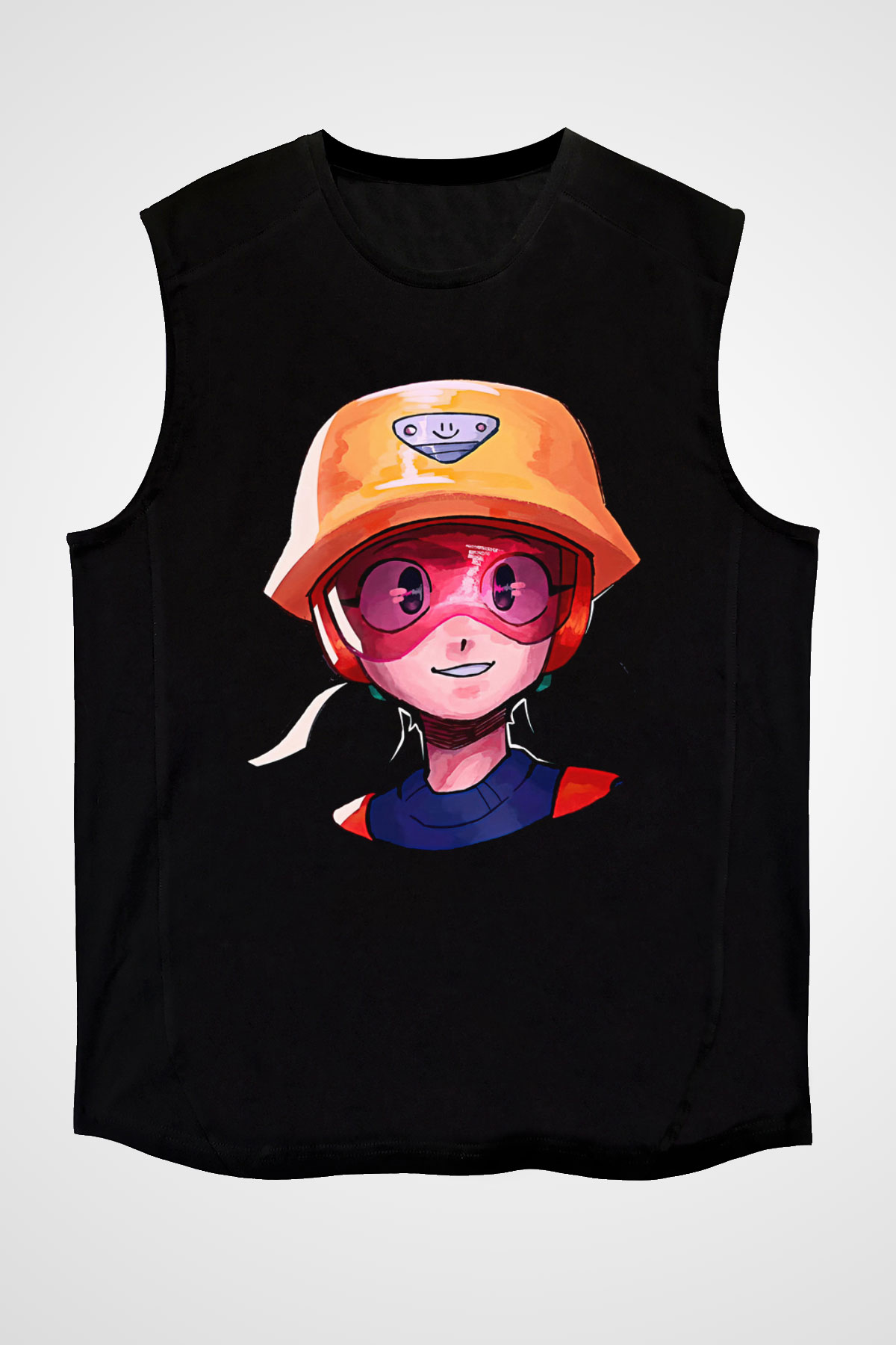 Brawl Stars Baskılı Unisex Siyah Kolsuz Tişört - Tshirt