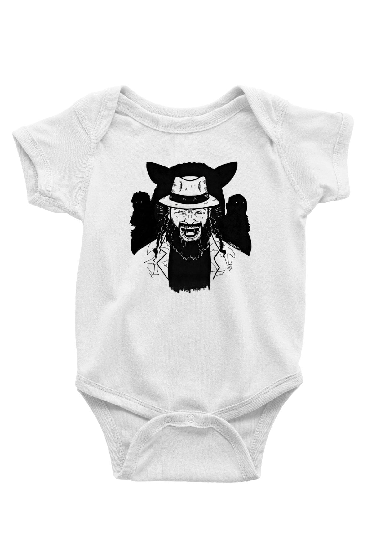 Bray Wyatt Baskılı Beyaz Unisex Bebek Body - Zıbın