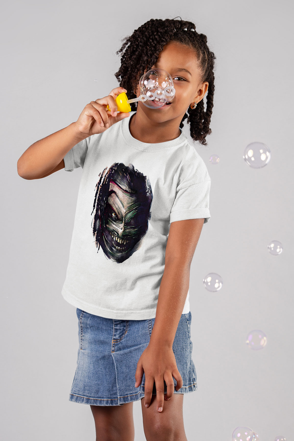 Bray Wyatt Baskılı Beyaz Unisex Beyaz Çocuk Tişört - Tshirt