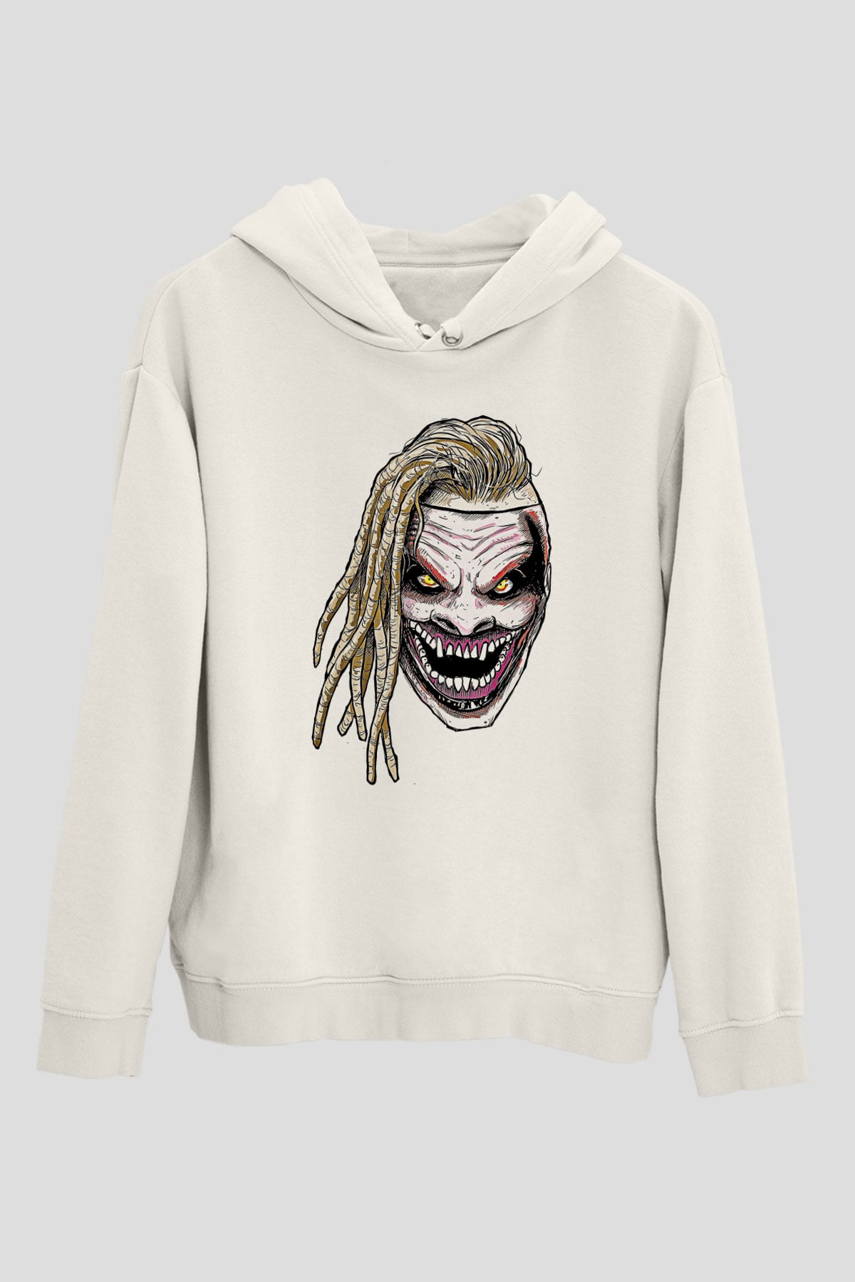 Bray Wyatt Baskılı Beyaz Unisex Hoodie