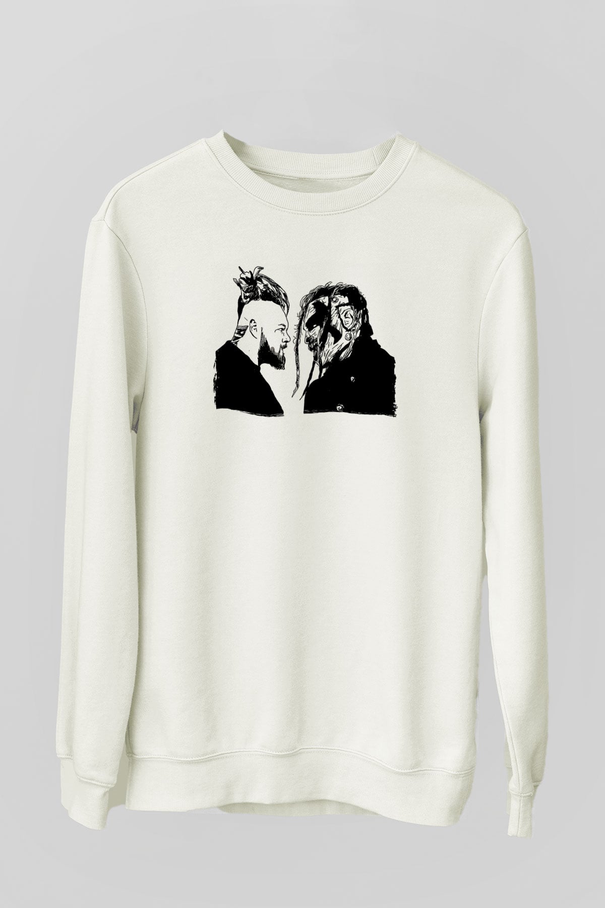 Bray Wyatt Baskılı Beyaz Unisex Sweatshirt