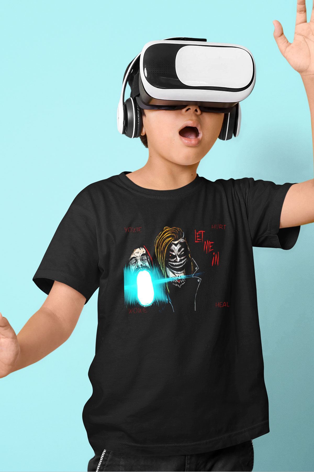 Bray Wyatt Baskılı Unisex Siyah Çocuk Tişört - Tshirt