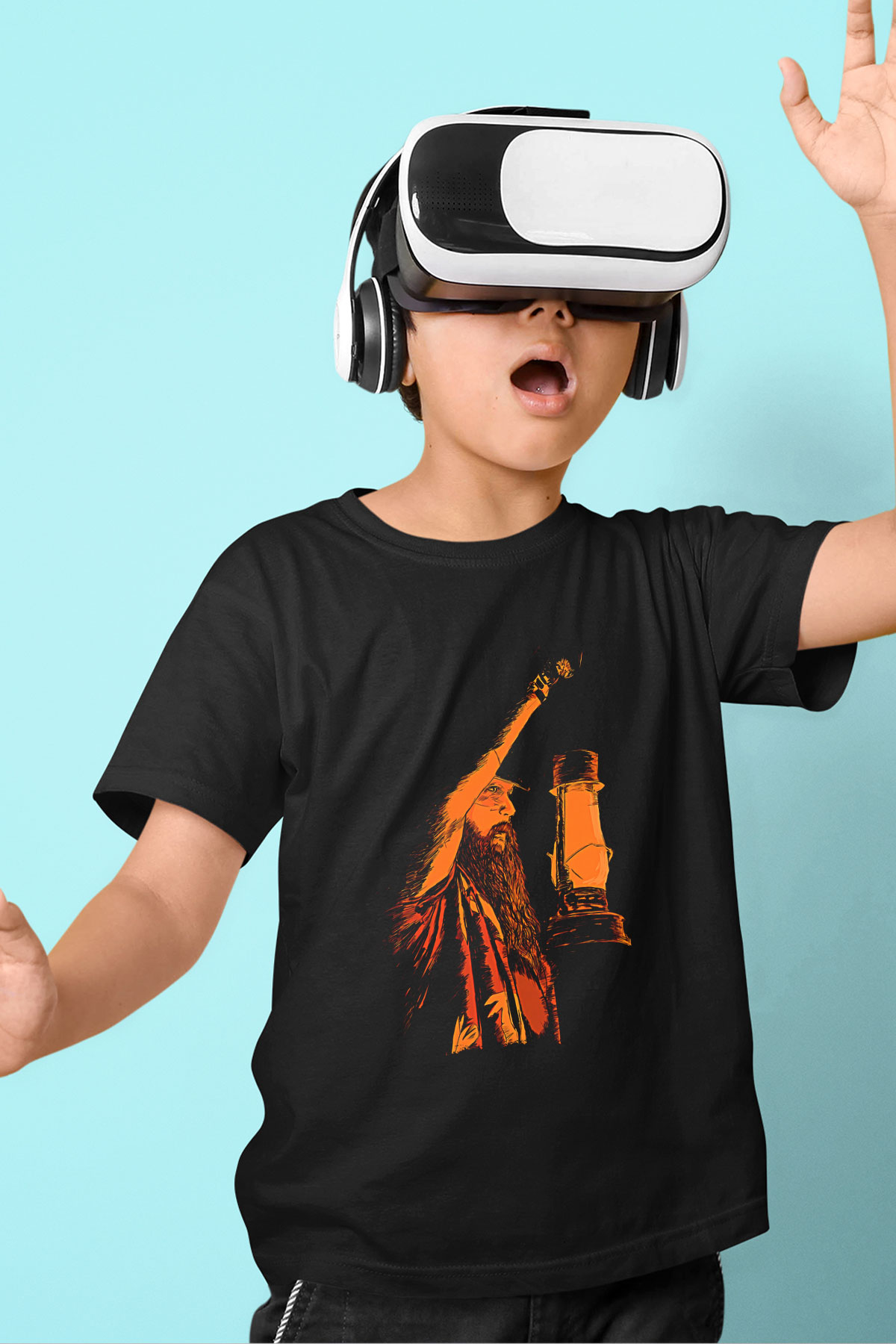 Bray Wyatt Baskılı Unisex Siyah Çocuk Tişört - Tshirt