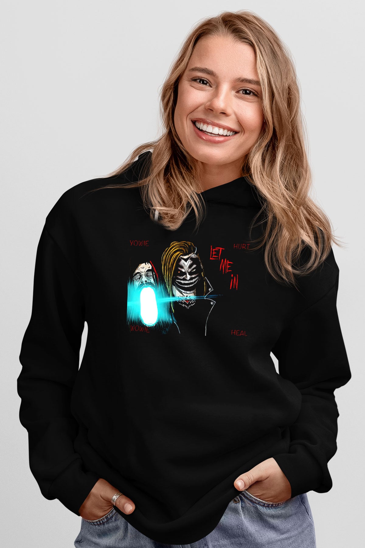 Bray Wyatt Baskılı Unisex Siyah Hoodie